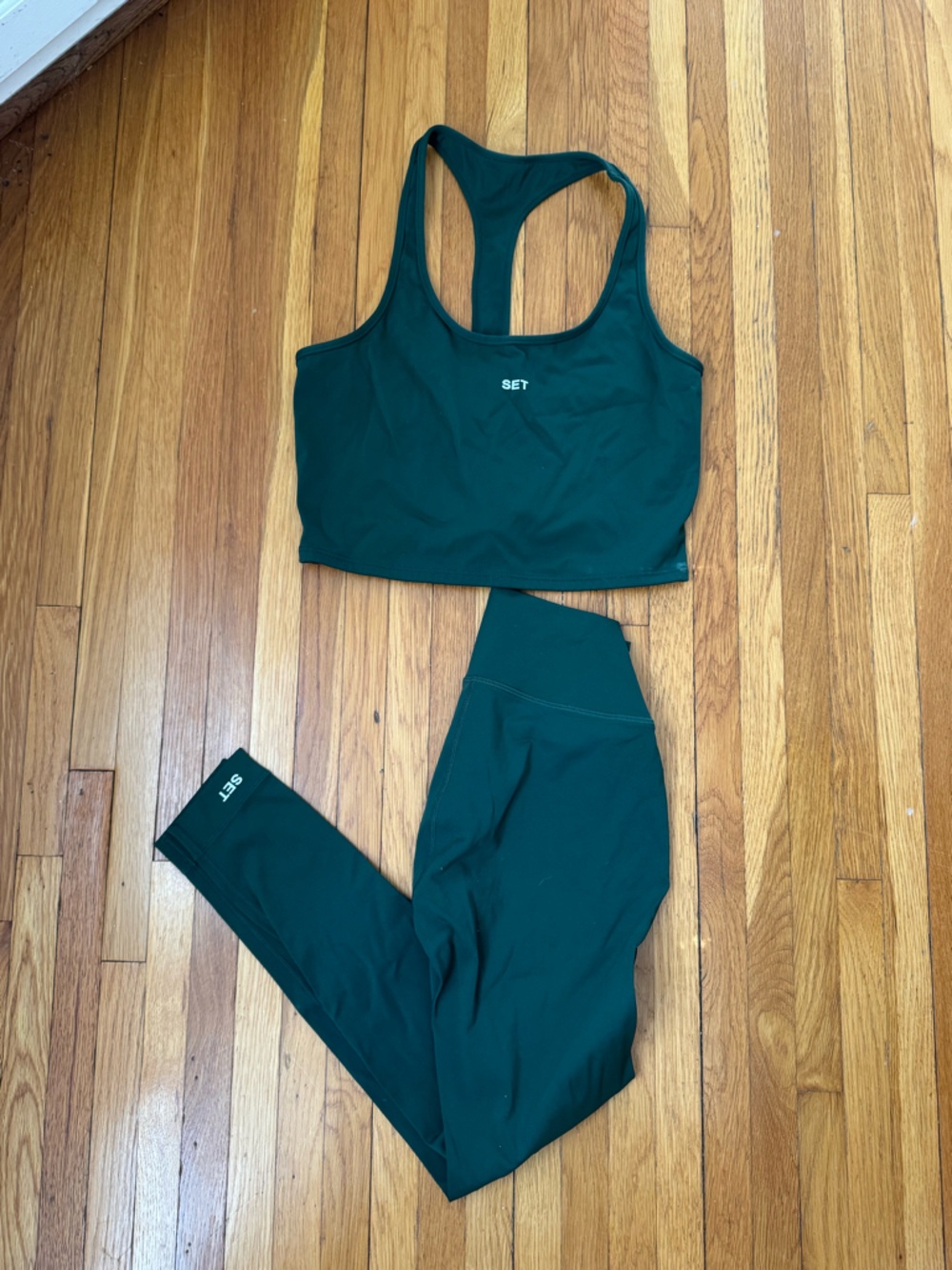 SET Active Dark Teal Leggings and Sports Bra Set